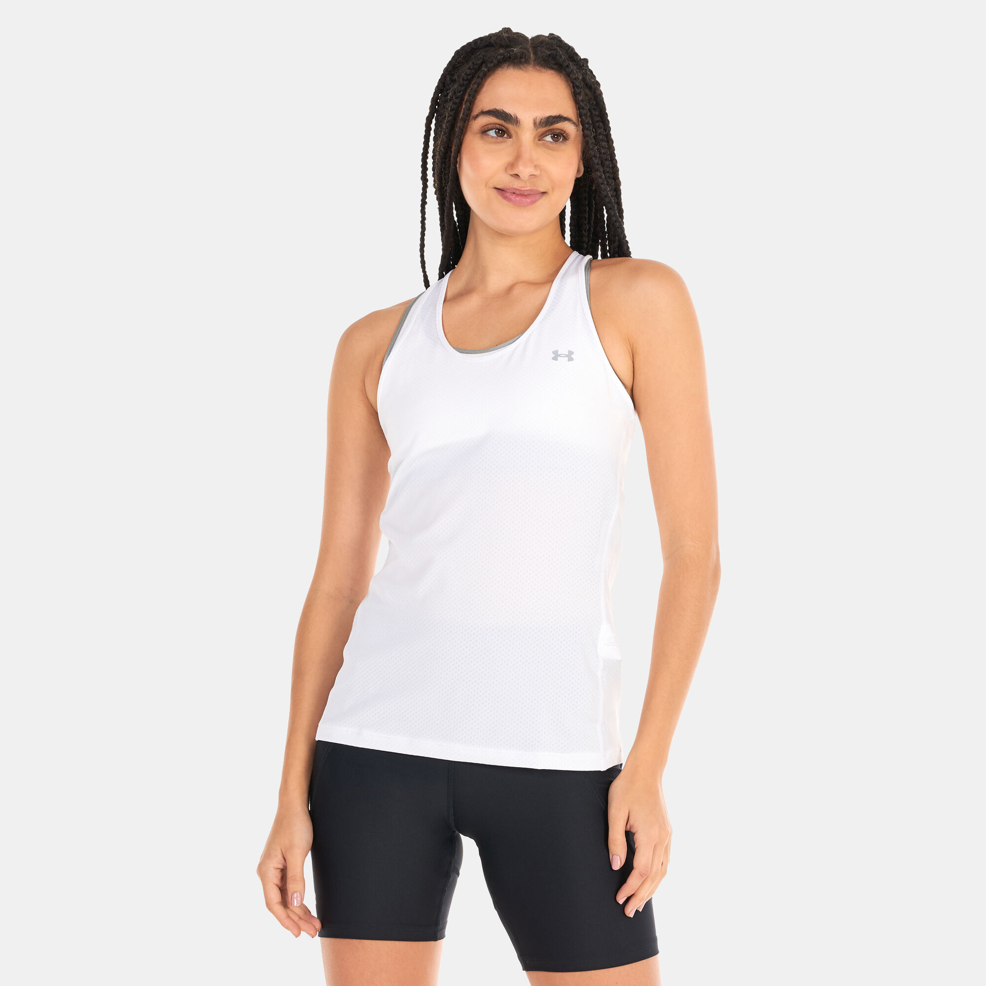 Women s HeatGear Armour Racer Training Tank Top White Under Armour in KSA SSS