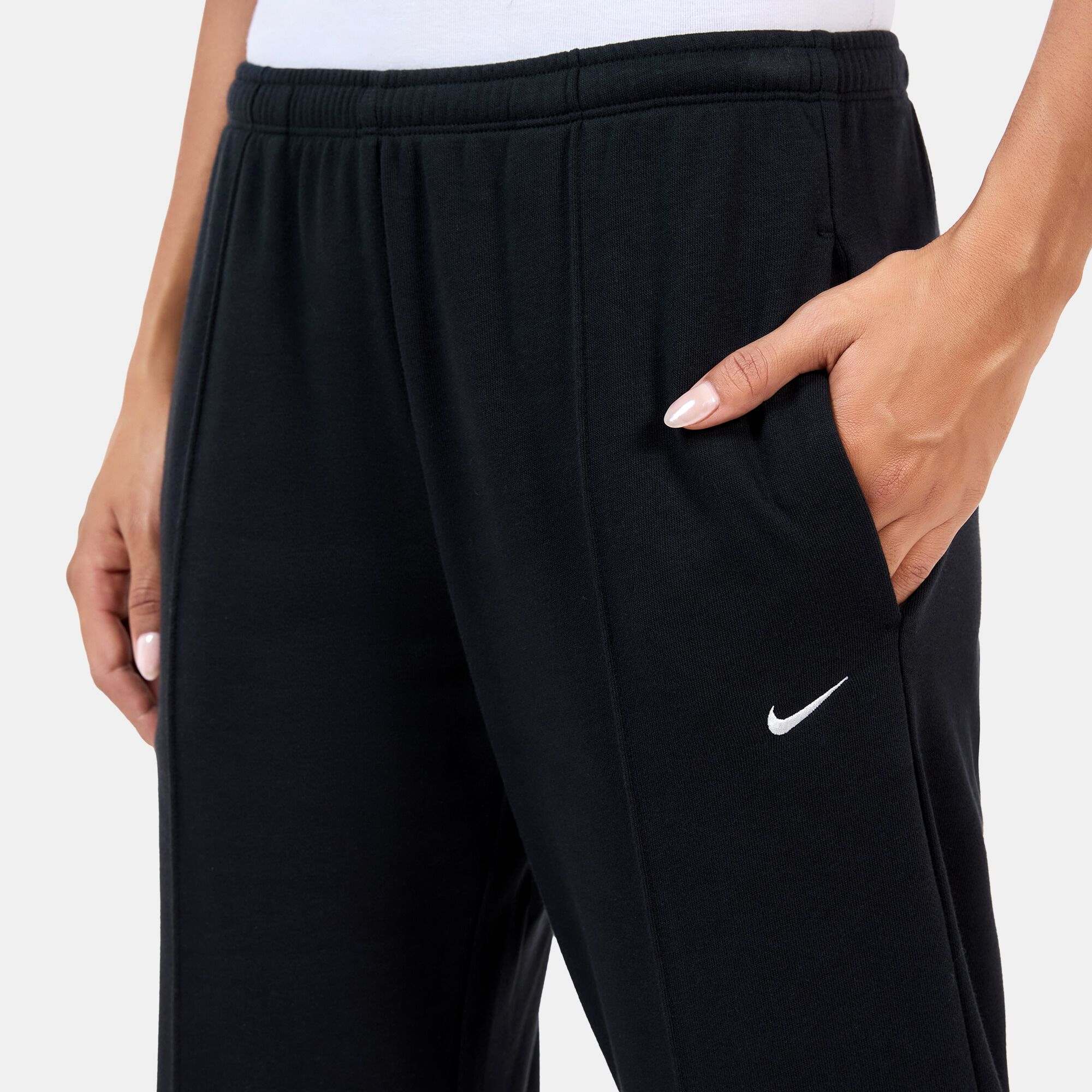 Women s Chill Terry Open Hem Sweatpants Black Nike in KSA SSS