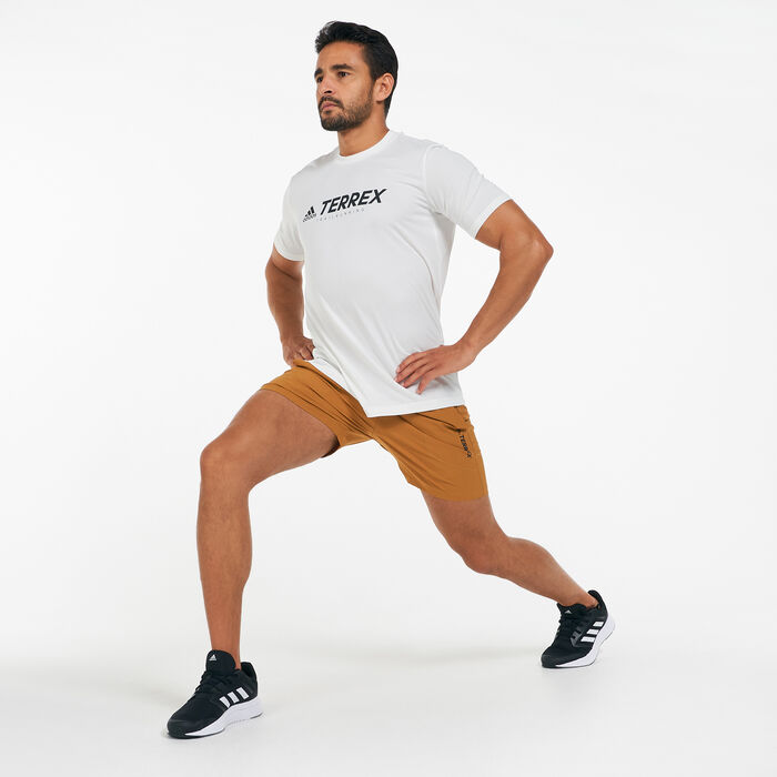 adidas Men's Terrex Primeblue Trail Functional Logo T-Shirt yellow adidas Men's Terrex Primeblue Trail Functional Logo T-Shirt yellow image number 2