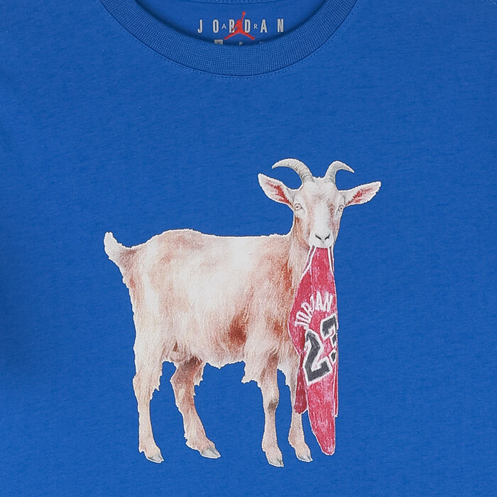 Jordan Kids' MJ Flight Goat T-Shirt Blue Jordan Kids' MJ Flight Goat T-Shirt Blue image number 2