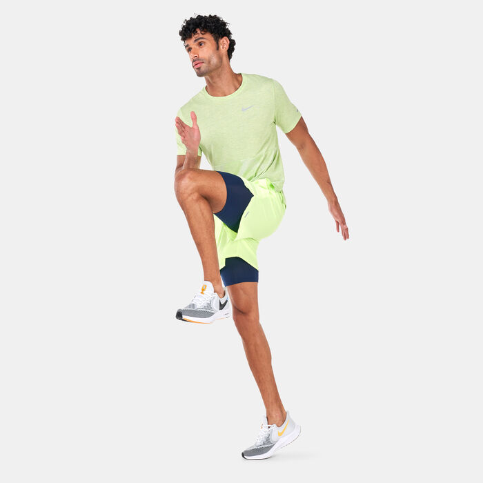 Nike Men's Stride Dri-FIT 2-in-1 Running Shorts Green image number 2