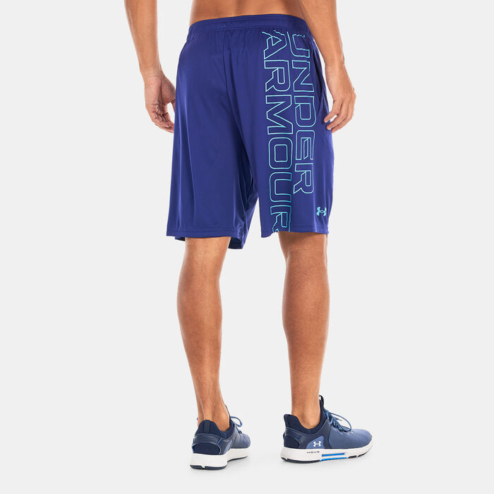 Under Armour Men's UA Tech™ Wordmark Graphic Training Shorts Blue Under Armour Men's UA Tech™ Wordmark Graphic Training Shorts Blue image number 1