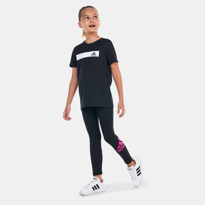 adidas Kids' Essentials Big Logo Leggings Black image number 2