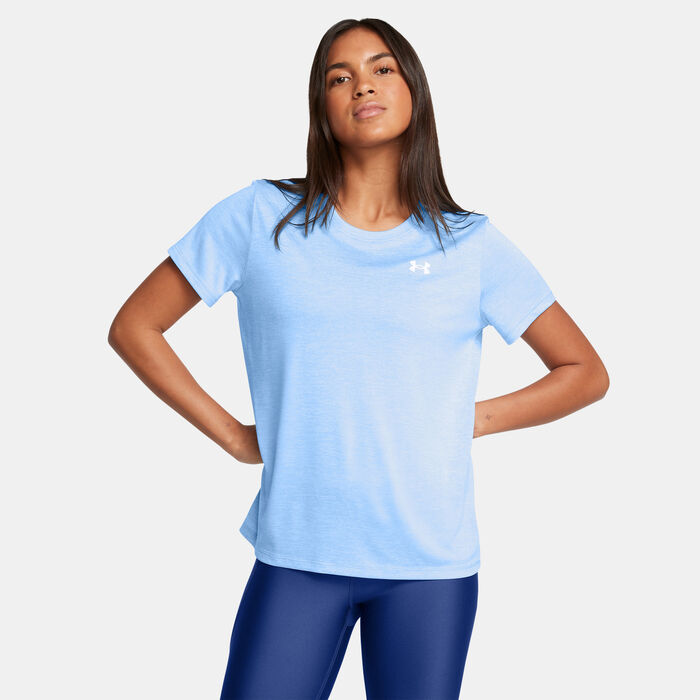 Under Armour Women's UA Tech Twist Training T-Shirt Blue Under Armour Women's UA Tech Twist Training T-Shirt Blue image number 0