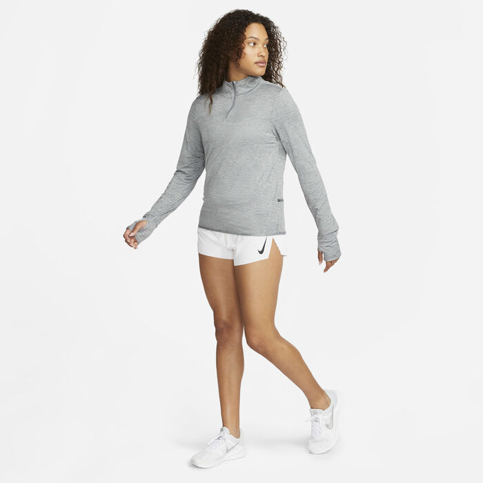 Nike Women's Swift UV Protection 1/4-Zip Running Top Grey Nike Women's Swift UV Protection 1/4-Zip Running Top Grey image number 5