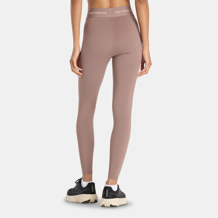 New Balance Women's Sleek Sport Leggings Beige New Balance Women's Sleek Sport Leggings Beige image number 1