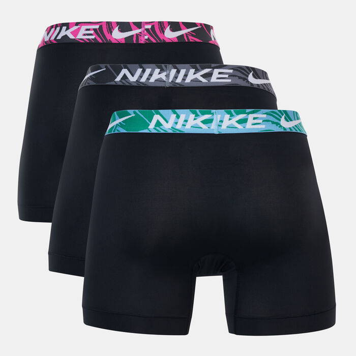 Nike Men's Dri-FIT Essential Micro Boxer Briefs (3 Pairs) Black Nike Men's Dri-FIT Essential Micro Boxer Briefs (3 Pairs) Black image number 1