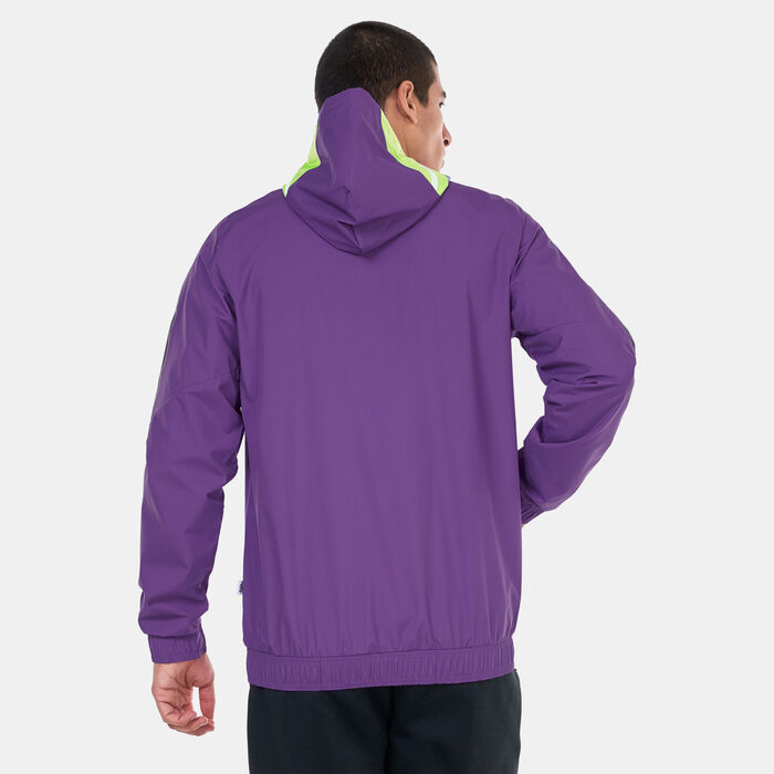 adidas Men's Real Madrid Condivo 22 All-Weather Jacket Purple adidas Men's Real Madrid Condivo 22 All-Weather Jacket Purple image number 3