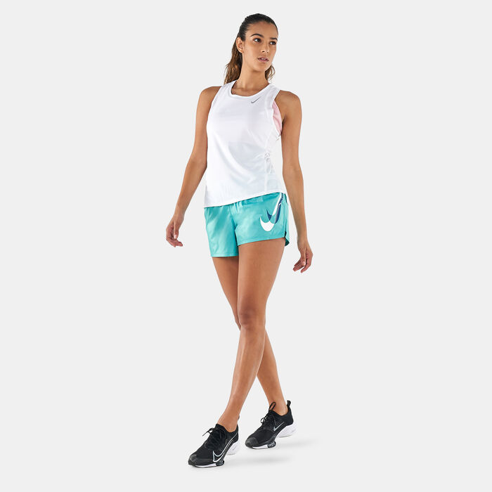 Nike Women's Swoosh Running Shorts Green Nike Women's Swoosh Running Shorts Green image number 2