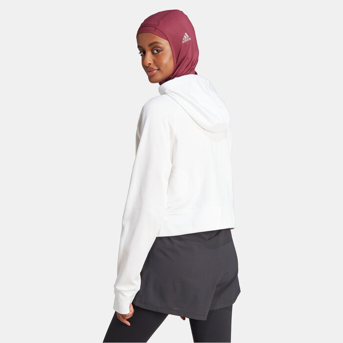 adidas Women's Game and Go Fleece Full-Zip Training Hoodie White adidas Women's Game and Go Fleece Full-Zip Training Hoodie White image number 1