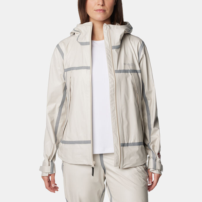 Columbia Women's OutDry Extreme Wyldwood Hiking Shell Jacket Brown image number 2