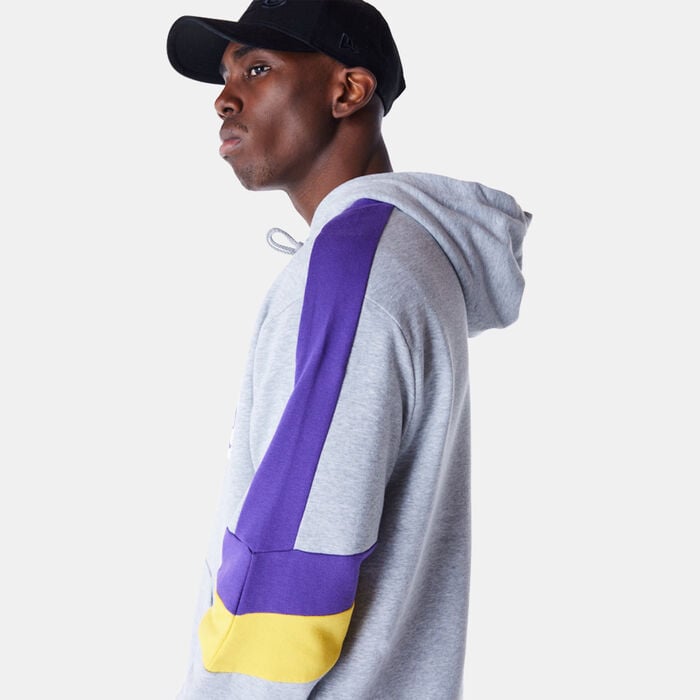 New Era Men's NBA Los Angeles Lakers Colourblock Hoodie Grey New Era Men's NBA Los Angeles Lakers Colourblock Hoodie Grey image number 5