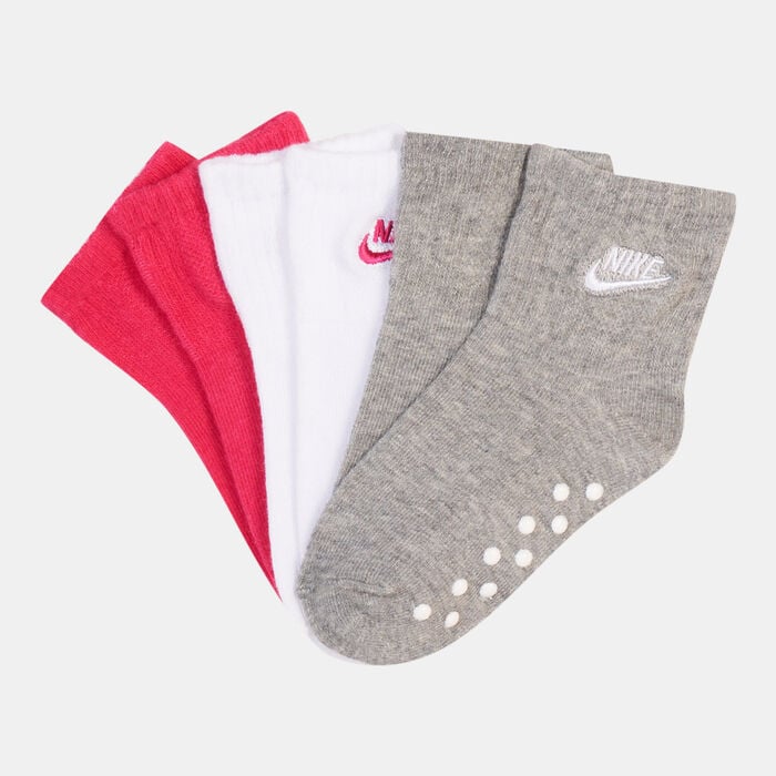 Nike Kids' Futura Gripper Socks (3 Pack) Pink Nike Kids' Futura Gripper Socks (3 Pack) Pink image number 0