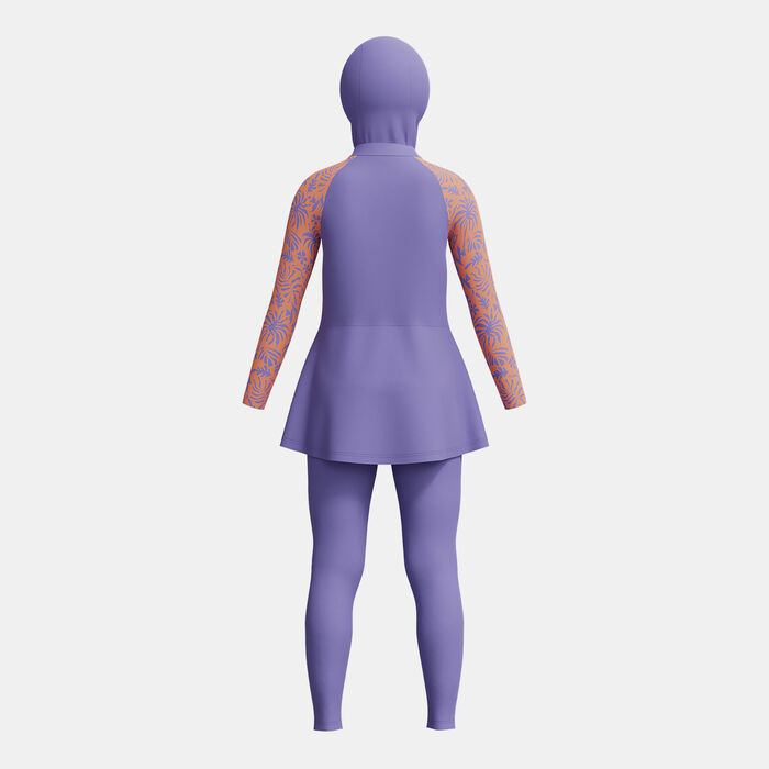 Speedo Kids' Modesty 3-PIece Swimsuit Purple Speedo Kids' Modesty 3-PIece Swimsuit Purple image number 1