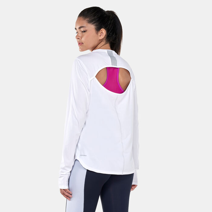 PUMA Women's Run Cloudspun Marathon Long Sleeve T-Shirt White image number 1