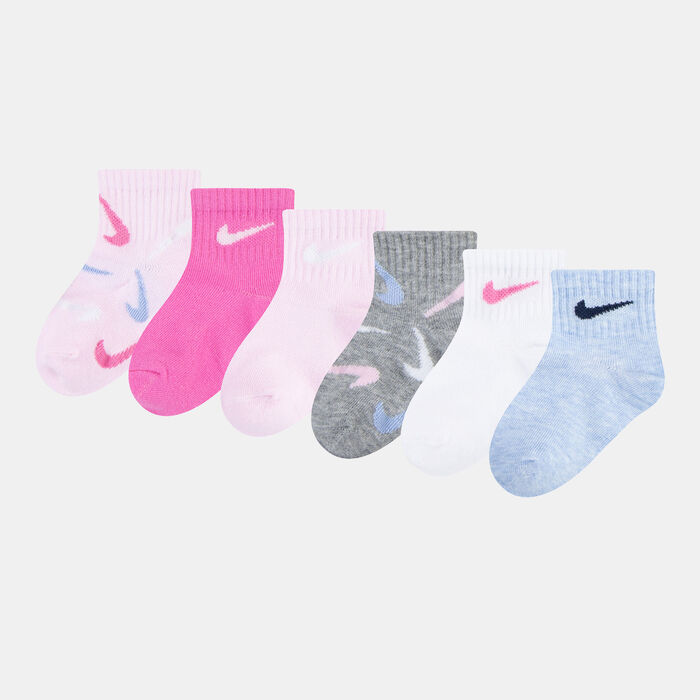 Nike Kids' Swooshfetti Ankle Socks (6 Pairs) Pink image number 0