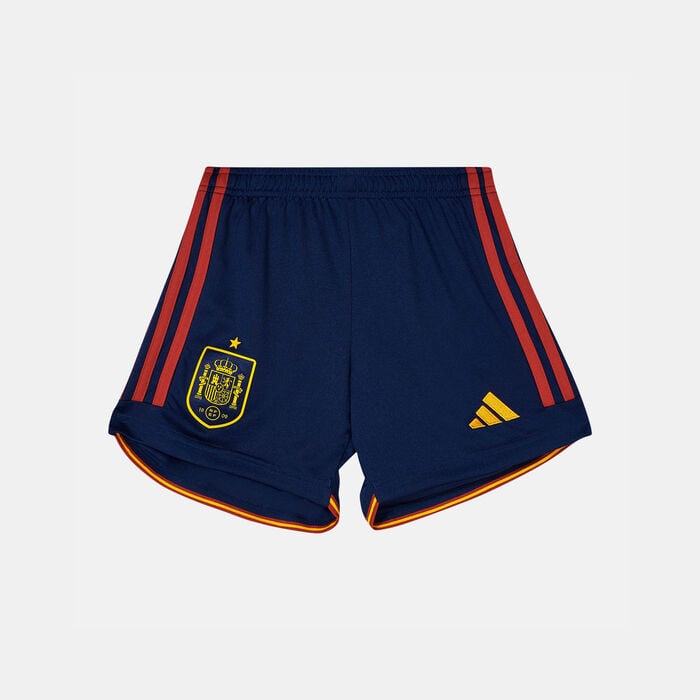 adidas Kids' Spain Stadium Home Shorts - 2022/23 Blue adidas Kids' Spain Stadium Home Shorts - 2022/23 Blue image number 0