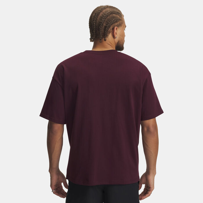 Under Armour Men's U Logo Heavyweight T-Shirt Red Under Armour Men's U Logo Heavyweight T-Shirt Red image number 1