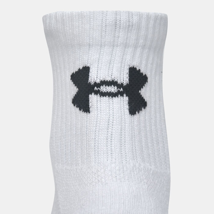 Under Armour Training Cotton Quarter-Crew Socks (3 Pairs) White Under Armour Training Cotton Quarter-Crew Socks (3 Pairs) White image number 3