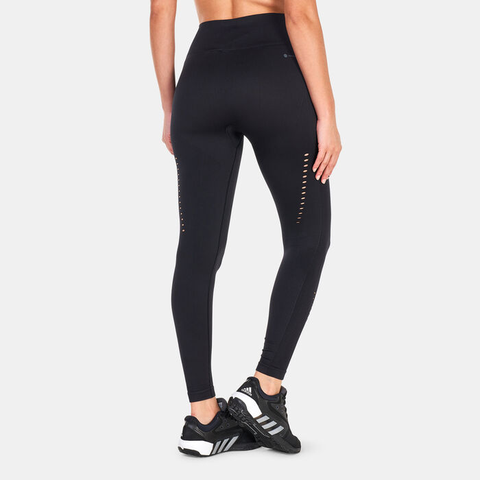 adidas Women's Yoga Seamless 7/8 Leggings Black adidas Women's Yoga Seamless 7/8 Leggings Black image number 1