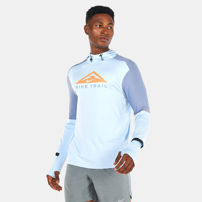 Nike Men's Dri-FIT Trail Running Hoodie Blue