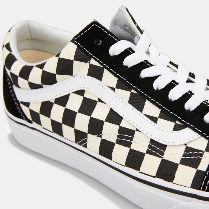 Vans Old Skool Checkerboard Unisex Shoe Black Vans Old Skool Checkerboard Unisex Shoe Black image number 4