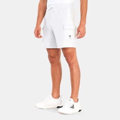 EA7 Emporio Armani Men's Small Logo 7 Lines Shorts Grey