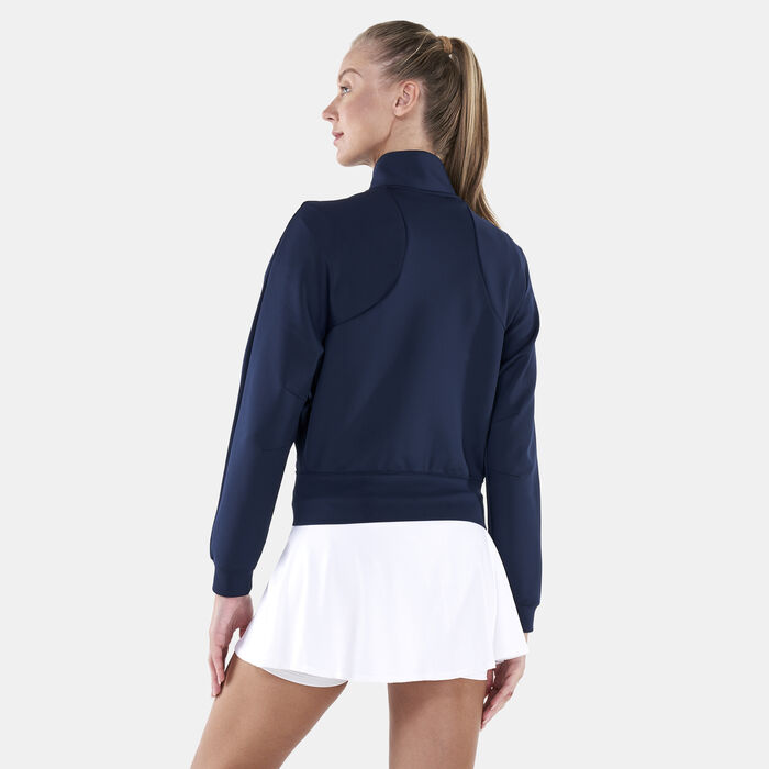 Nike Women's Court Dri-FIT Heritage Full Zip Jacket Blue Nike Women's Court Dri-FIT Heritage Full Zip Jacket Blue image number 1