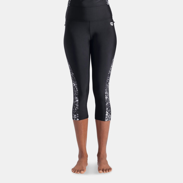 Arena Women's Modesty 3/4 Swimming Leggings Black Arena Women's Modesty 3/4 Swimming Leggings Black image number 0