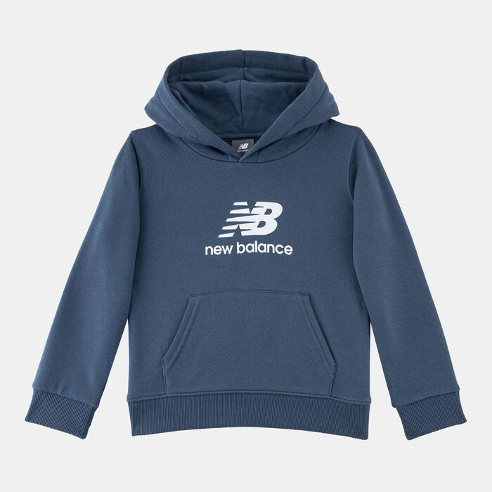 New Balance Kids' Stacked Logo Hoodie Blue New Balance Kids' Stacked Logo Hoodie Blue image number 0