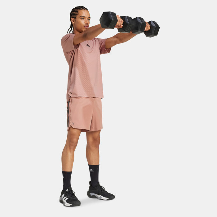 adidas Men's Power 3-Stripes Training Shorts Pink image number 2