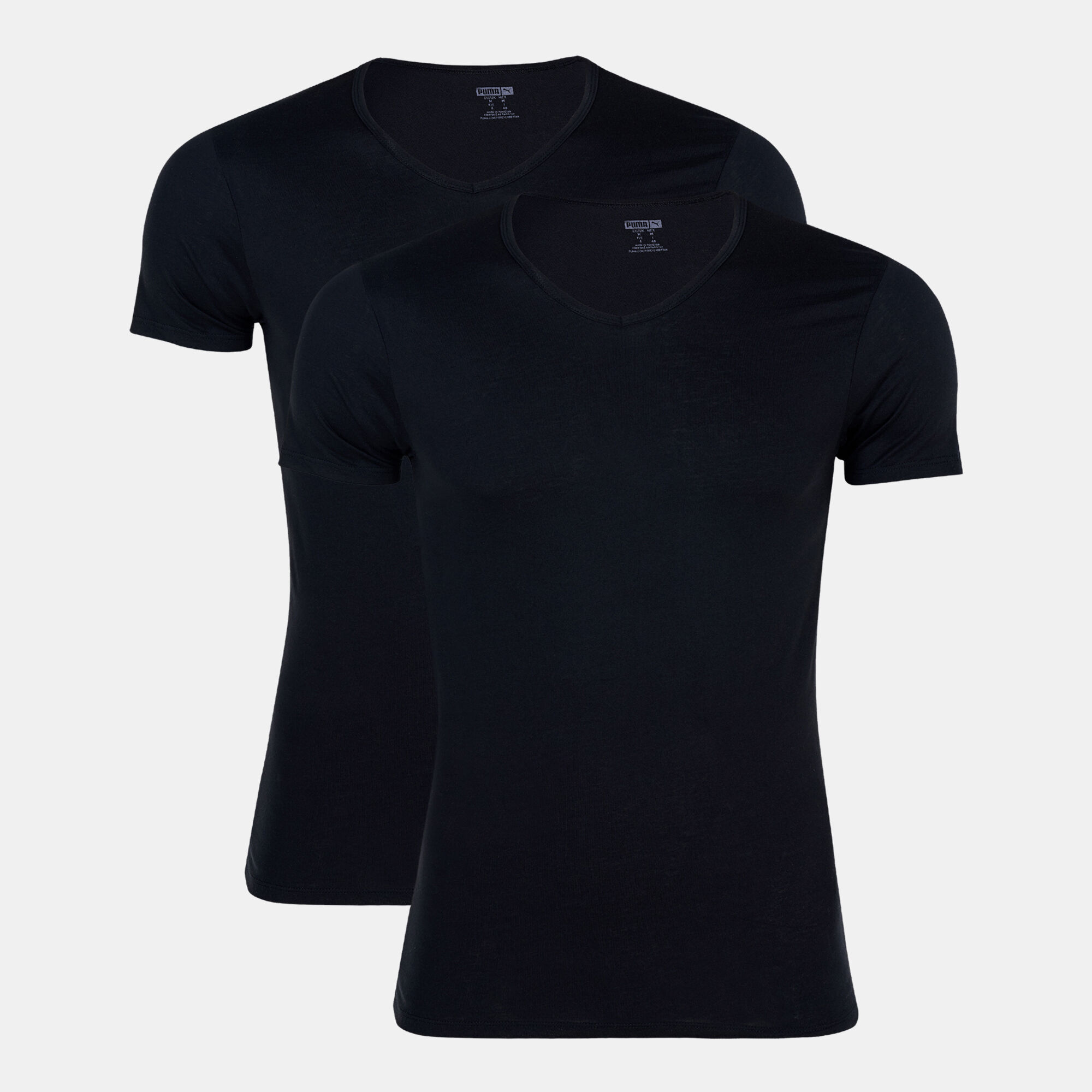 Buy PUMA Men s Basic Logo T Shirt 2 Pack Black in KSA SSS