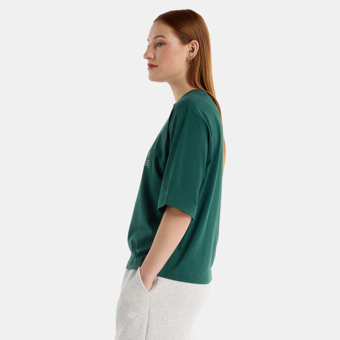 New Balance Women's Graphic Jersey T-Shirt Brown New Balance Women's Graphic Jersey T-Shirt Brown image number 2