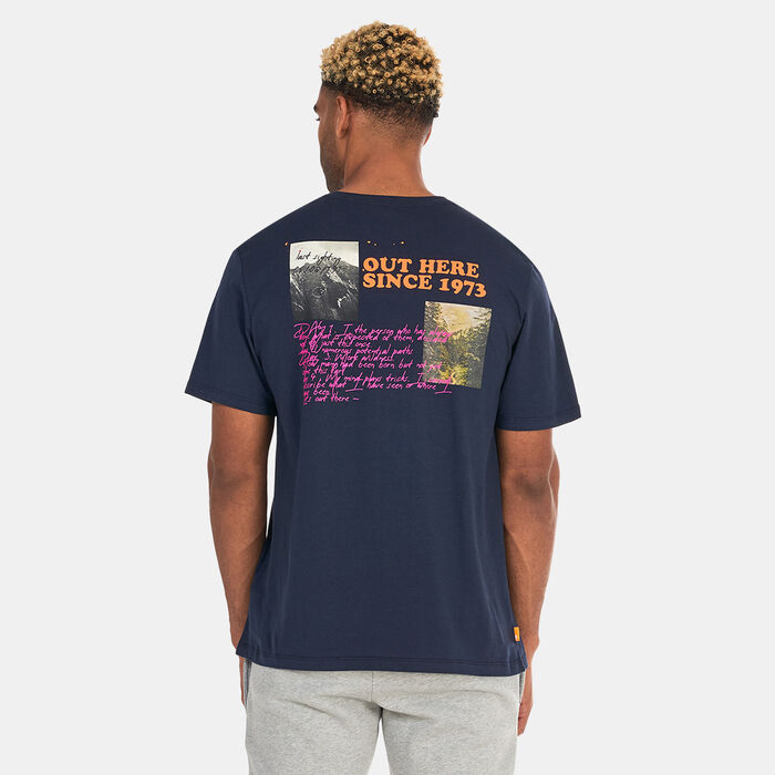 Timberland Men's Vintage Graphic Hiking T-Shirt Blue Timberland Men's Vintage Graphic Hiking T-Shirt Blue image number 1