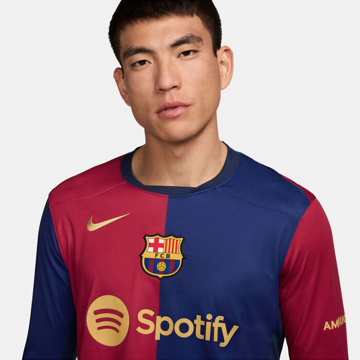Nike Men's FC Barcelona 24/25 Home Replica Football Jersey Blue Nike Men's FC Barcelona 24/25 Home Replica Football Jersey Blue image number 3