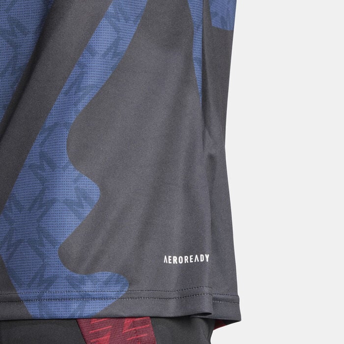 adidas Men's Manchester United 24/25 Pre-Match Football Top Red adidas Men's Manchester United 24/25 Pre-Match Football Top Red image number 4