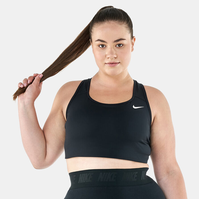 Nike Women's Dri-FIT Swoosh Non-Pad Sports Bra (Plus Size) Black Nike Women's Dri-FIT Swoosh Non-Pad Sports Bra (Plus Size) Black image number 0