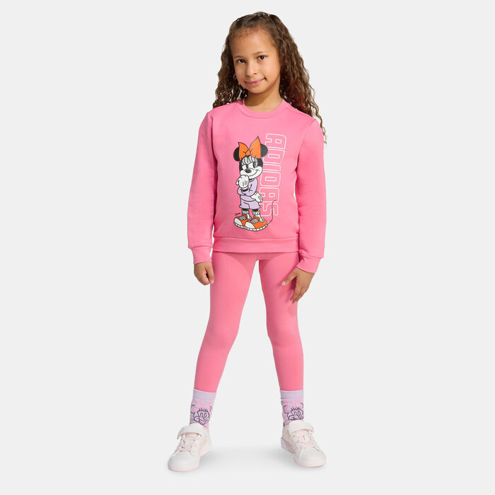 adidas Kids' Disney Minnie Mouse Top And Joggers Set Pink image number 0
