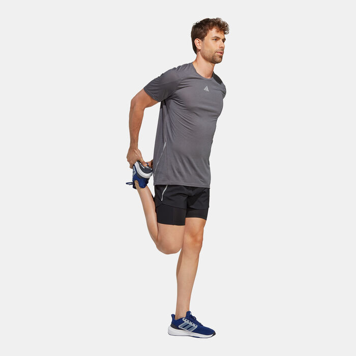 adidas Men's Win Confidence Running T-Shirt Grey adidas Men's Win Confidence Running T-Shirt Grey image number 2