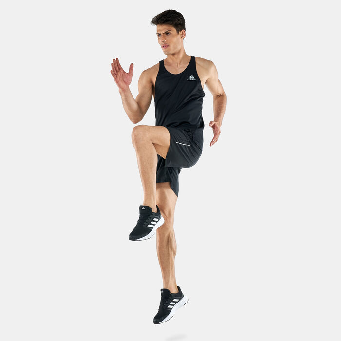 adidas Men's Own The Run SGL Tank Top Black image number 2