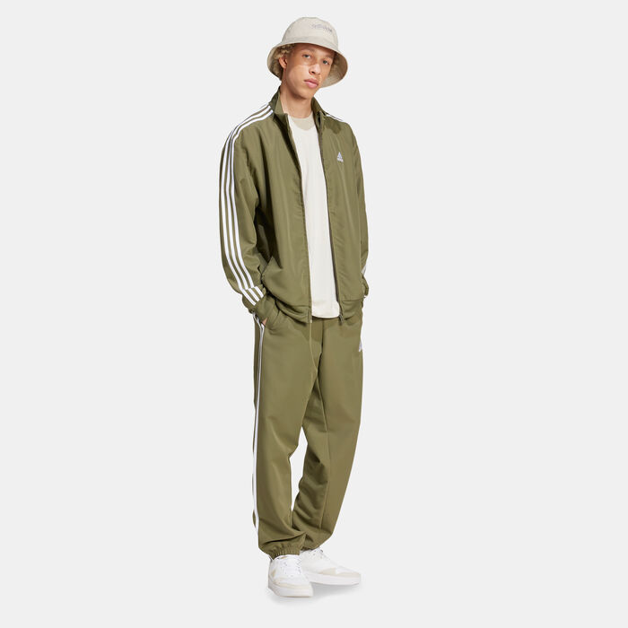adidas Men's 3-Stripes Woven Track Suit Green image number 2