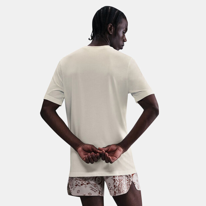 Nike Men's Dri-FIT Trail Running T-Shirt Ivory image number 1