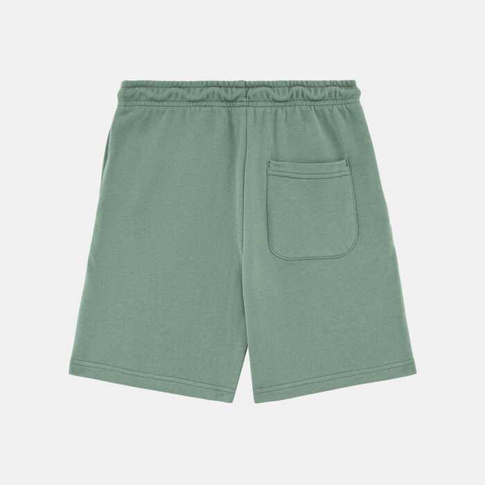 New Balance Kids' French Terry Stacked Logo Shorts Green New Balance Kids' French Terry Stacked Logo Shorts Green image number 1