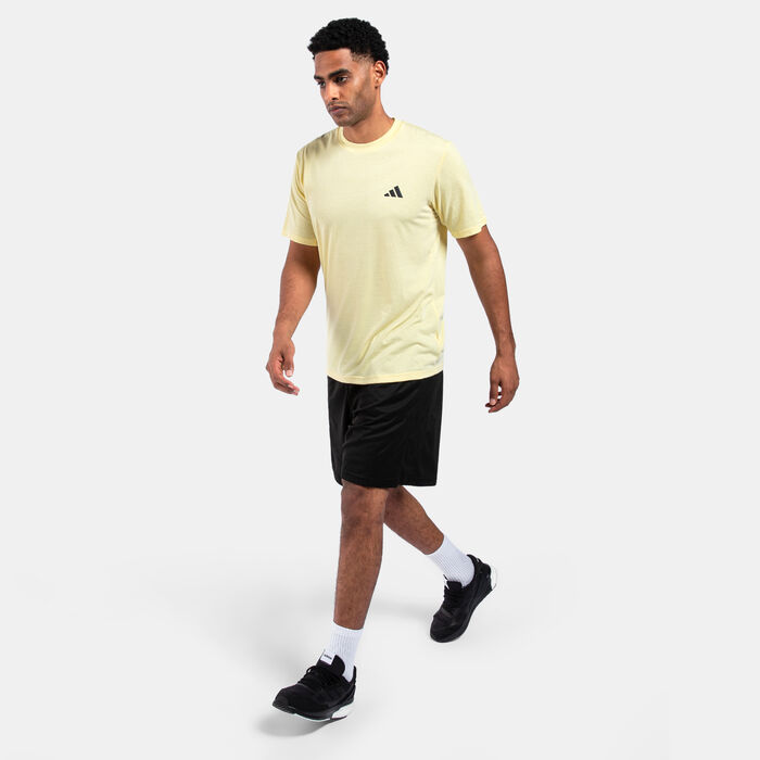 adidas Men's Train Essentials Comfort Training T-Shirt yellow adidas Men's Train Essentials Comfort Training T-Shirt yellow image number 2