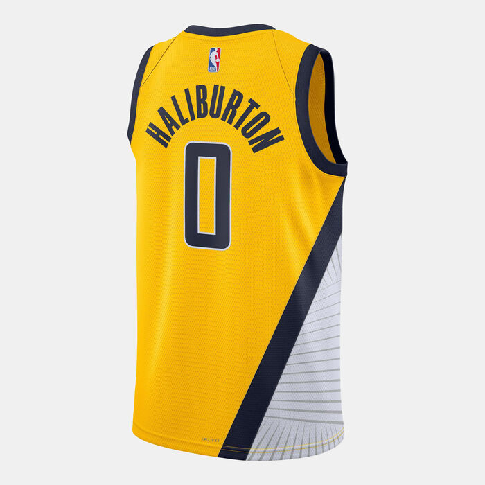 Jordan Men's NBA Indiana Pacers Statement Edition Swingman Basketball Jersey yellow Jordan Men's NBA Indiana Pacers Statement Edition Swingman Basketball Jersey yellow image number 1