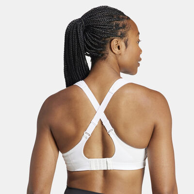 adidas Women's TLRD Impact Training High-Support Sports Bra White