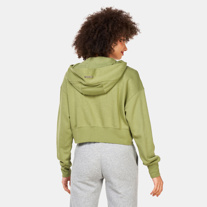 Nike Women's Air Full-Zip Fleece Hoodie Green Nike Women's Air Full-Zip Fleece Hoodie Green image number 1