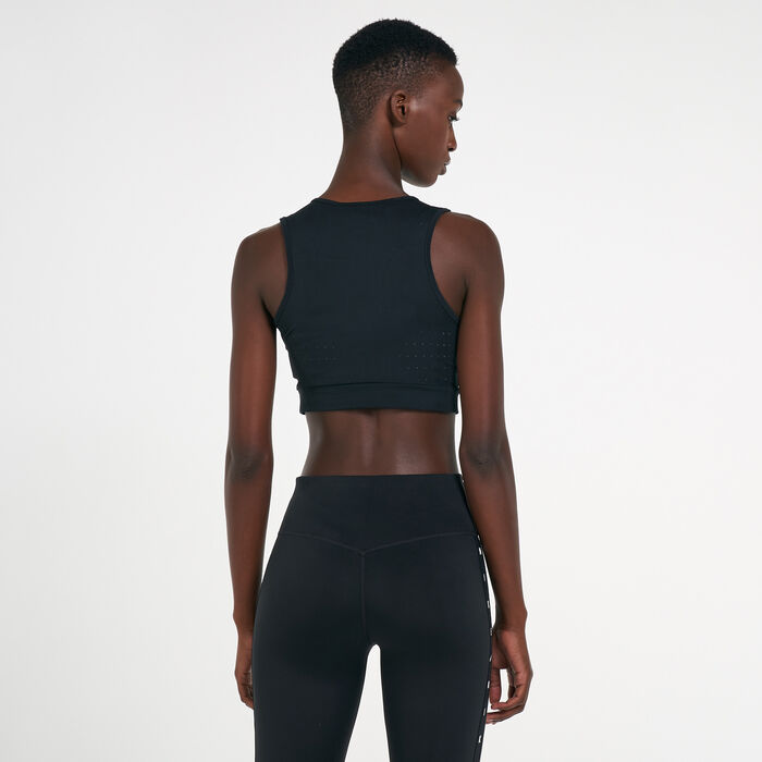 Nike Women's AeroSwift Crop Top Black Nike Women's AeroSwift Crop Top Black image number 1