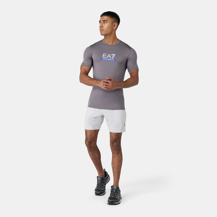 EA7 Emporio Armani Men's Logo T-Shirt Grey image number 2