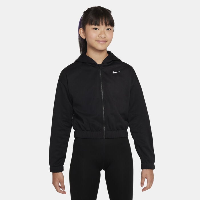 Nike Kids' Therma-FIT Full-Zip Training Hoodie (Older Kids) Black Nike Kids' Therma-FIT Full-Zip Training Hoodie (Older Kids) Black image number 0